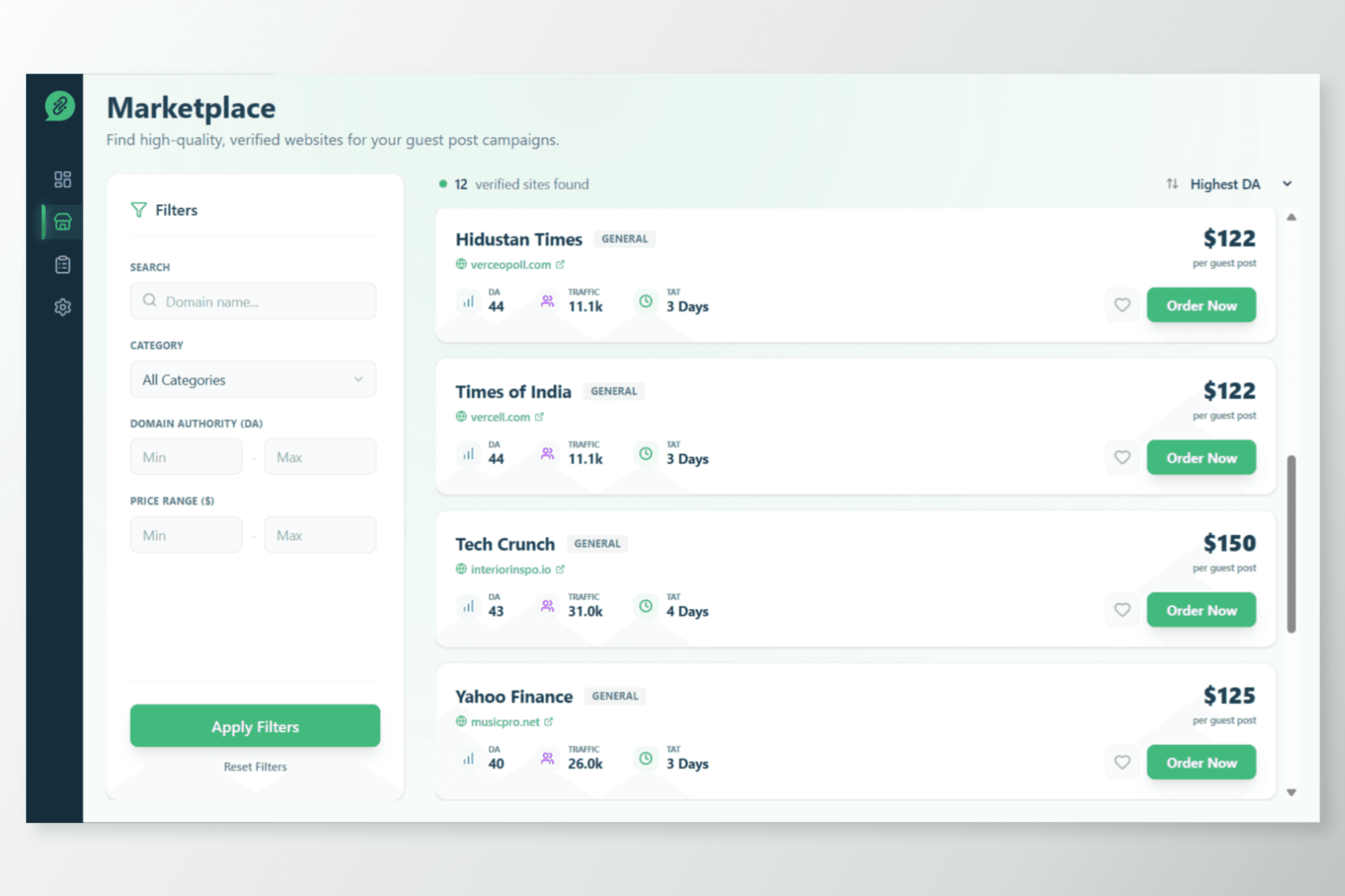 Dashboard preview